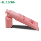 Silk Tube 35ml Pink Silk Screen Tube Cosmetic Tube Moisturizer Lotion Tube With Pump