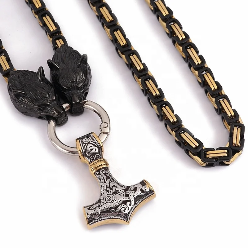 Punk 18k Gold Plated Byzantine Chain 