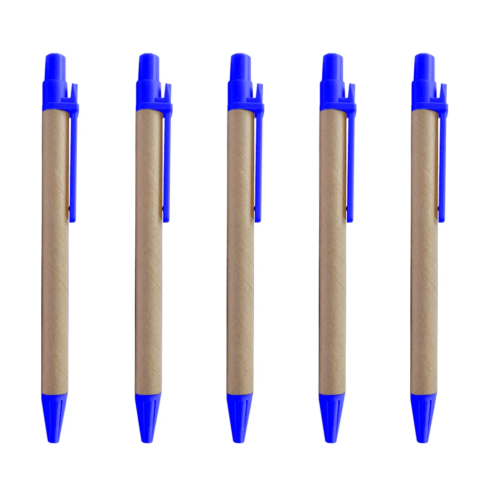 Factory Wholesale Customized Recycled Biodegradable Eco Friendly Kraft Recycled Paper Ball Pen