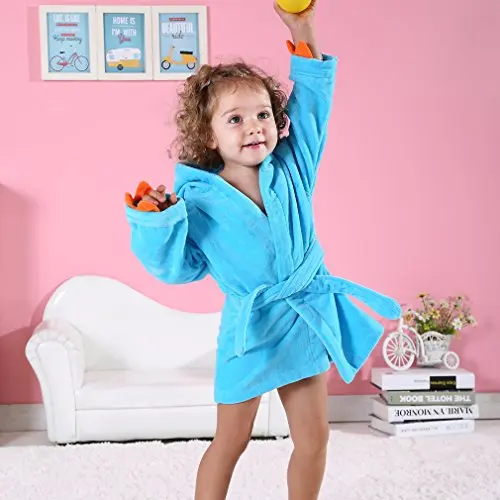 Cotton children bathrobe wholesale towel kids hoodies personalized bath robe