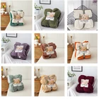 Blanket New Arrival Double Layer Thick Warm Flannel Blanket Plain Pure Color Sherpa Blanket For Autumn And Winter