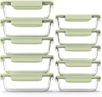 Hot Seller 2021 ODM / OEM Large Glass Food Storage Containers with Locking Lids Bento Box Glass Lunch Containers