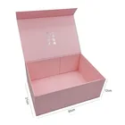 Gift Pink Custom Folded/Foldable Magnetic Closure Gift Boxes Flat Packed Gift Boxes With Magnetic Lid