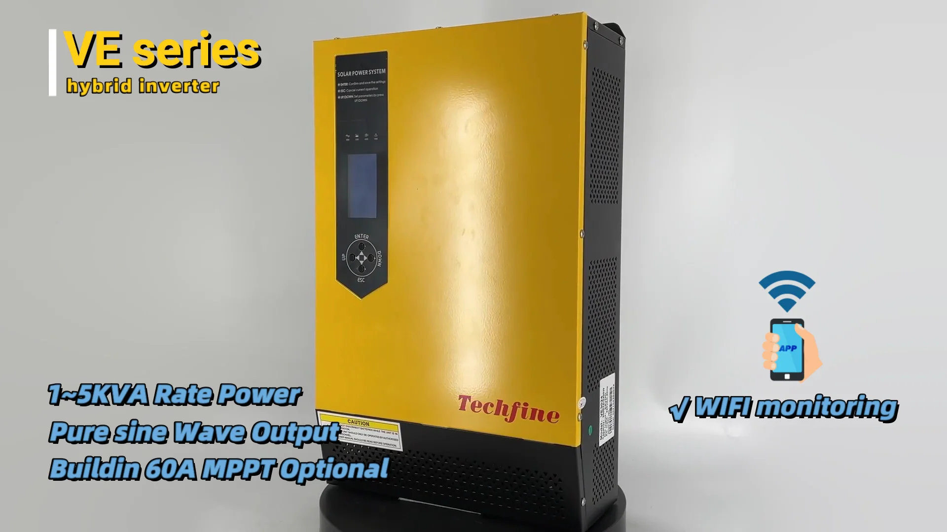 Techfine Solar Inverter Kva Kva V V Pure Sine Wave Off Grid