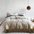 Wholesale Bedding Sets Luxury Pure Linen Bedding Bedding Sheet Sets 3 Pieces Housse De Couette