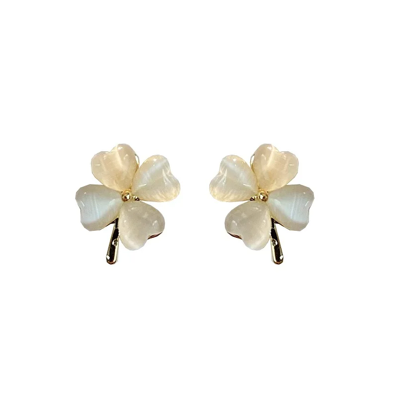 Fashion Opal flowers earrings women sweet exquisite earring minority advanced fashionable earrings