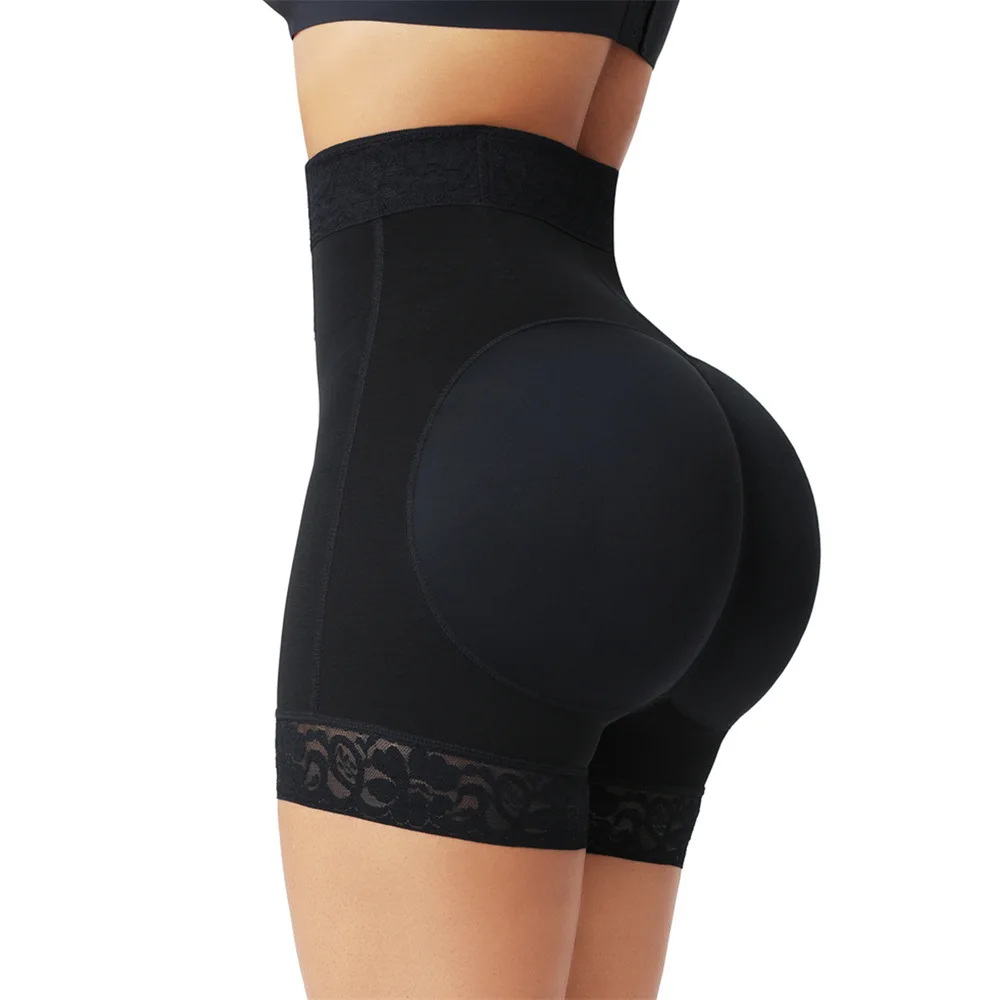 HKRXEC High-Waist Zip-Front Tummy Control Shaping Shorts