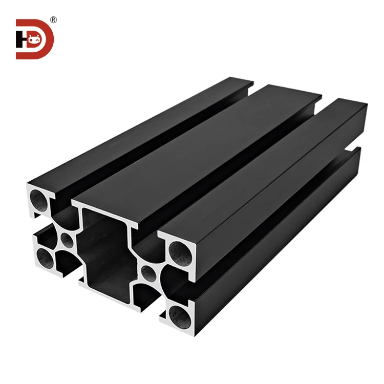 4080 Sandblasted Black Extruded Aluminum Alloy Profiles Provide Punching and Cutting Services From Chinese Manufacturers manufacture