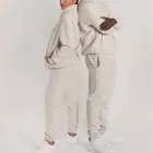 100% 2021 100% Cotton Sweatsuit Thick Heavy Wholesale Tracksuits Unisex Logo Sweat Suits