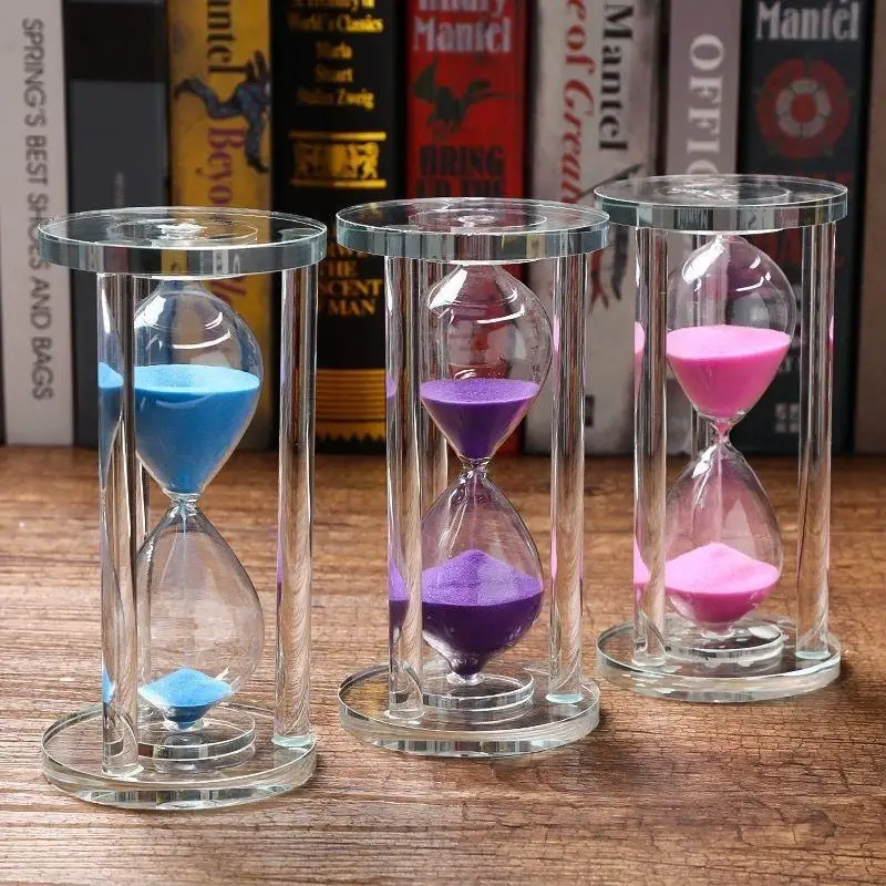 Wholesale Sand Timer 30 Minutes Crystal Glass Hourglass Timer Crystal Sand Timer