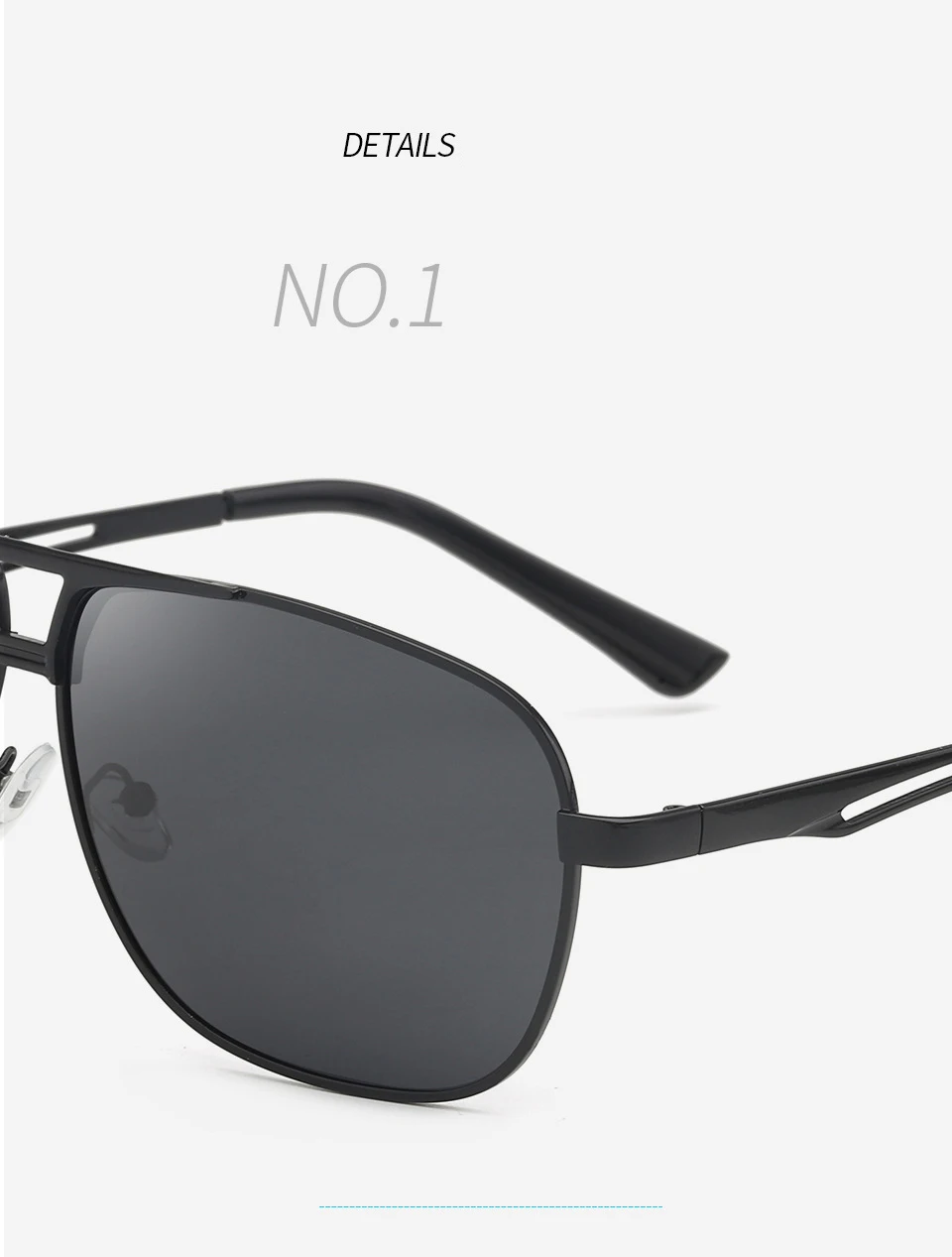 2023 Newest Polarized Metal Cutout Oval Driving Fishing Sunglasses