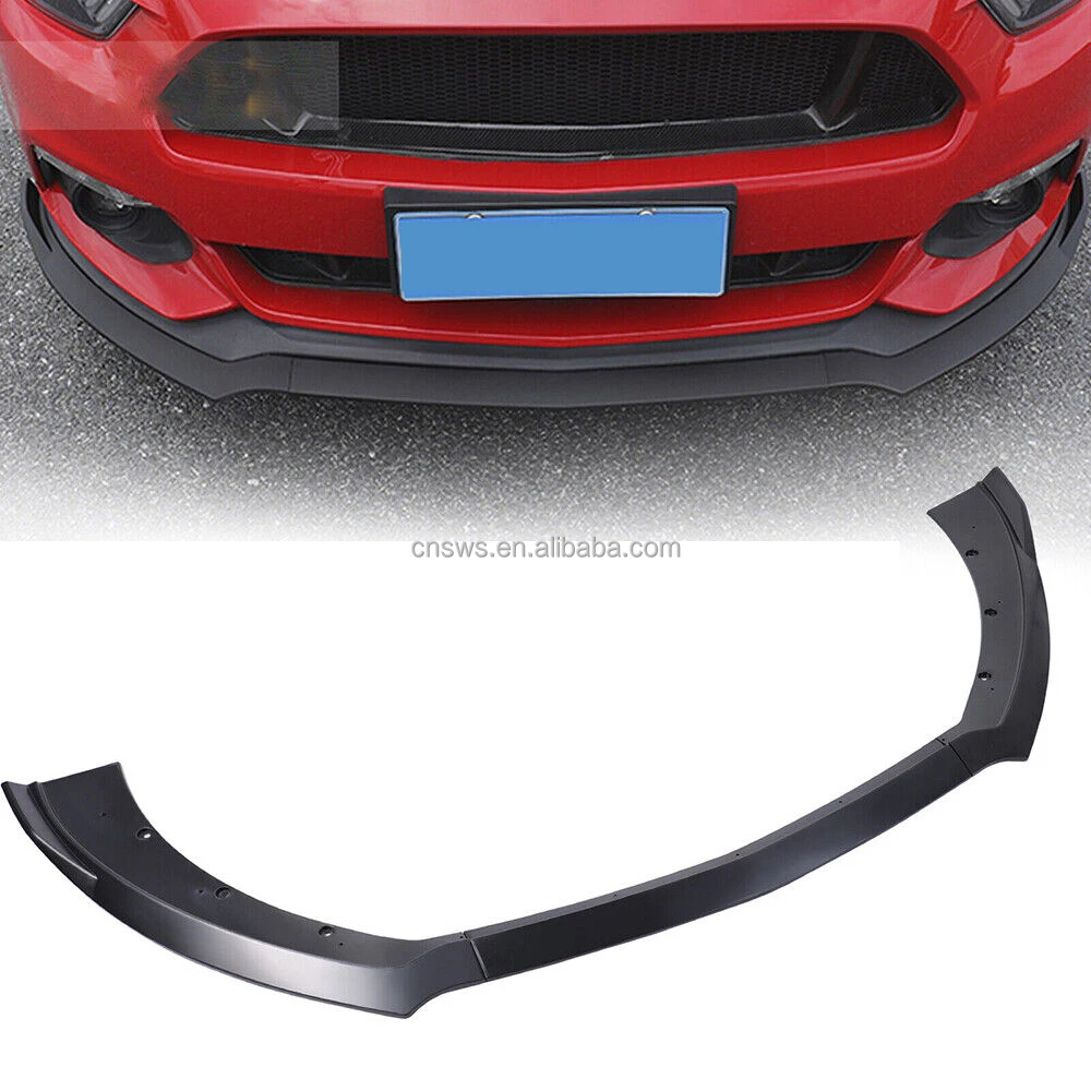 product auto parts body kit car front bumper lip kit spoiler lower chin splitter for ford mustang 2015 2018-35