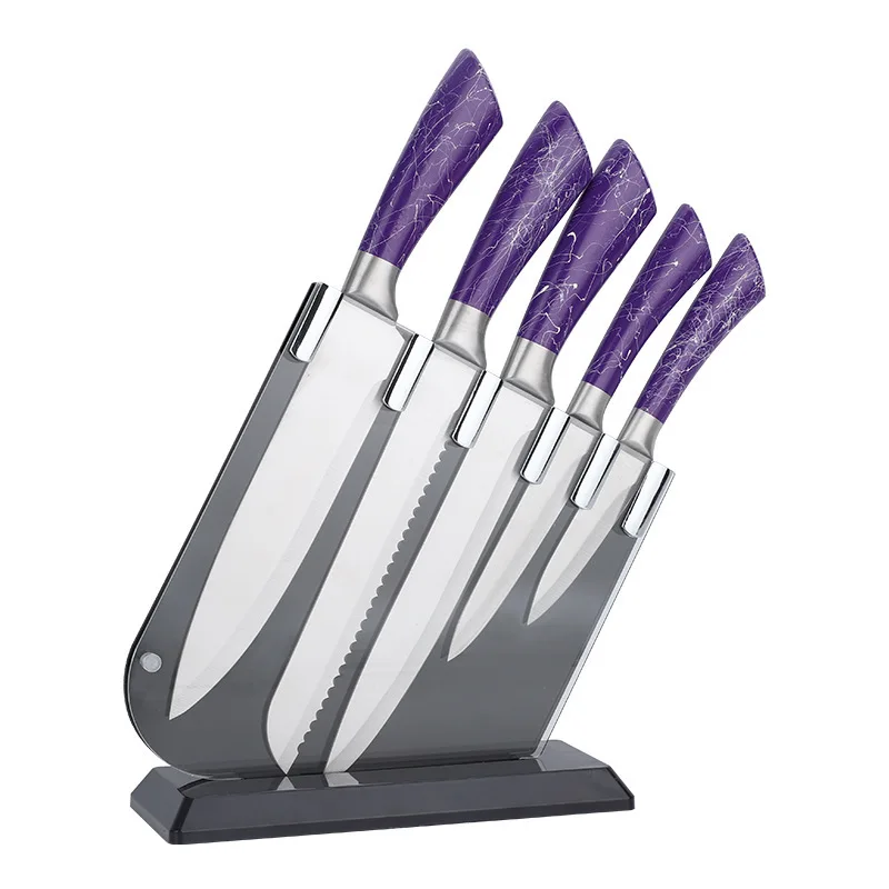 premium Gradient High carbon stainless steel 6pcs  for kitchen restaurant Chef knives set