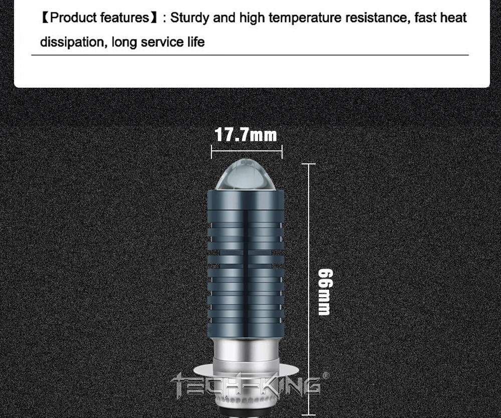 TECH-KING Super Brightness Projector Lens Light 12V-80V White yellow Universal H4 BA20D P15D Motorcycle LED Headlight Bulb Lamp