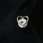 14k Gold Plated Earrings 14K Gold Lightweight Hollow Heart Tube Open Gold Plated Hoops Earrings For Women