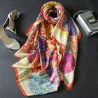 Scarf Printed Scarf For Women Wholesale Custom Fashion Stylish Printed Square Silk Scarf For Women