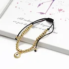 Beads String Turkish 2021 New Fashion Cheap Copper Beads Jewelry Black Rope String Knotted Turkish Evil Eye Bracelet