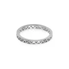 Stamped Minimalist Style Artisan Stamped Stacking 18k Gold Plated Korean Ring Sliver