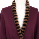 Shawls With Fur Best Price Good Quality Winter Women's Knitted Wool Cable Cape Shawls With Mink Fur Trim