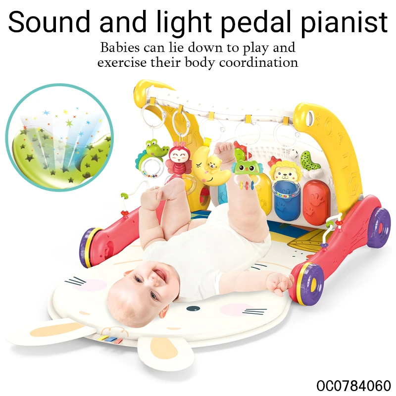 Multifunctional push stroller toy new model a baby pedal piano mat walker