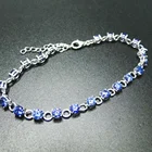 Tanzanite Tennis Bracelet Silver Tanzanite Tennis Bracelet Crafted In Sterling Silver
