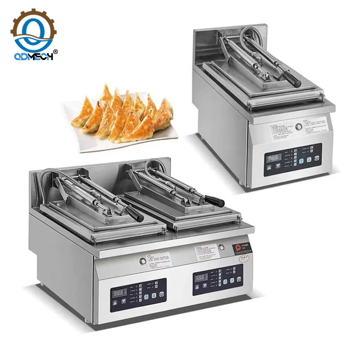 Automatic Stainless Steel Gyoza Cooker Cook Fried Dumpling Making Machine