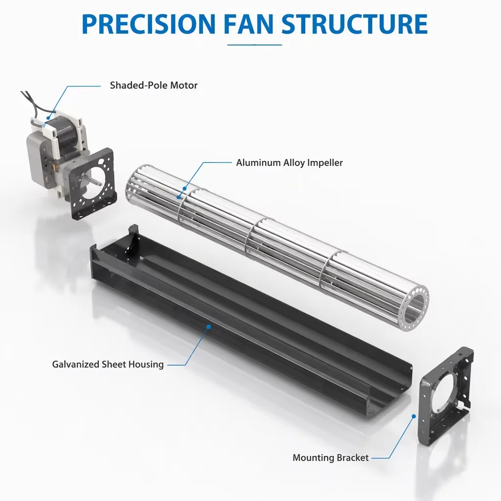 Cross Flow Fan, 220V, 15W, 360mm, Tangential - detail 10