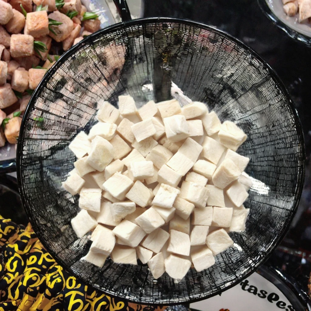 Organic Freeze-Dried Dog Treats Fresh Chicken Cubes High-protein Digestive Health Skin Coat Health Eco-friendly Factory supplier