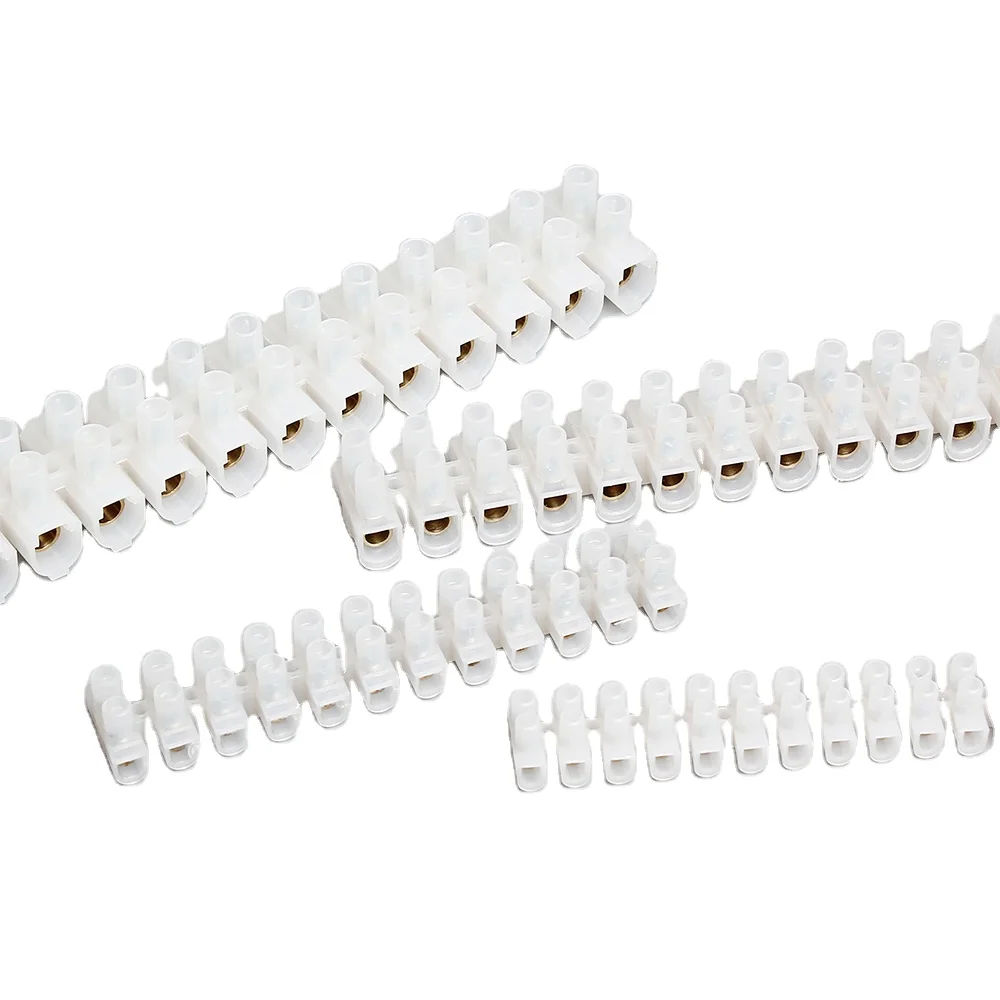 Connector Terminal Block Clear PVC Cable Wire 15 A Amp 12 way 3 x Strips 