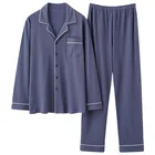 Sleepwear Women Cotton Pajamas Custom Logo Sleepwear Pijama Set Long Sleeve Pure Cotton Jersey Pajamas Women