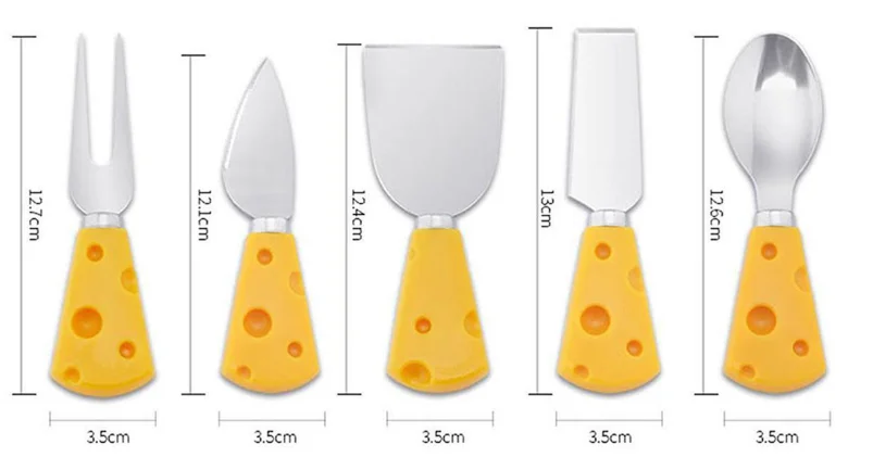 Amazon cheese knife set with yellow handle butter knife spatula cookie cutter