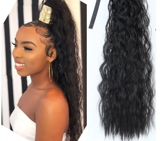 Wijde selectie Wiskundig kooi Kinky Straight Synthetic Ponytail Extensions Clip-in Pony Tail Natural Hair  Extension Heat Resistant Hair Pieces - Buy Clip-in Pony Tail Natural Hair  Extension Heat Resistant Hair Pieces,18"22"kinky Straight Synthetic Ponytail  Extensions,18"22"kinky ...