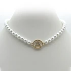 Pearl Necklace Dropship Necklaces Inspired Cc Logo Pearl Brand Jewelry Long Necklace