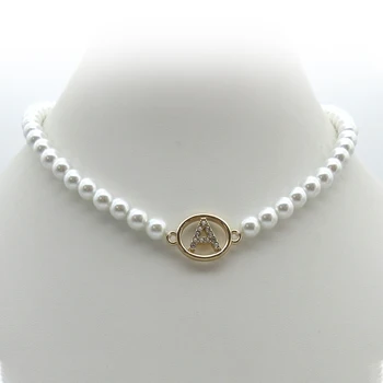 Inspired cc logo pearl brand jewelry long necklace
