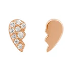 Jewelry Set Gemnel 925 Sterling Silver Jewelry Cute Piercing Broken Heart Stud Earrings Set