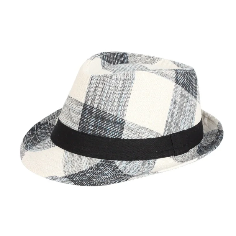 Plaid Top Hat Youth Middle-aged And Old 