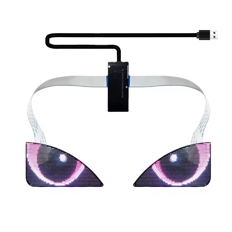 Eye Winking Eye Led Display Dots Full Color Led Luminous Screen APP Control Animated Car Turning Lights LED