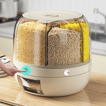 Wholesale Direct Sales Food Grain Dispenser Moisture-Proof Kitchen Rice Container Cereal Storage Box