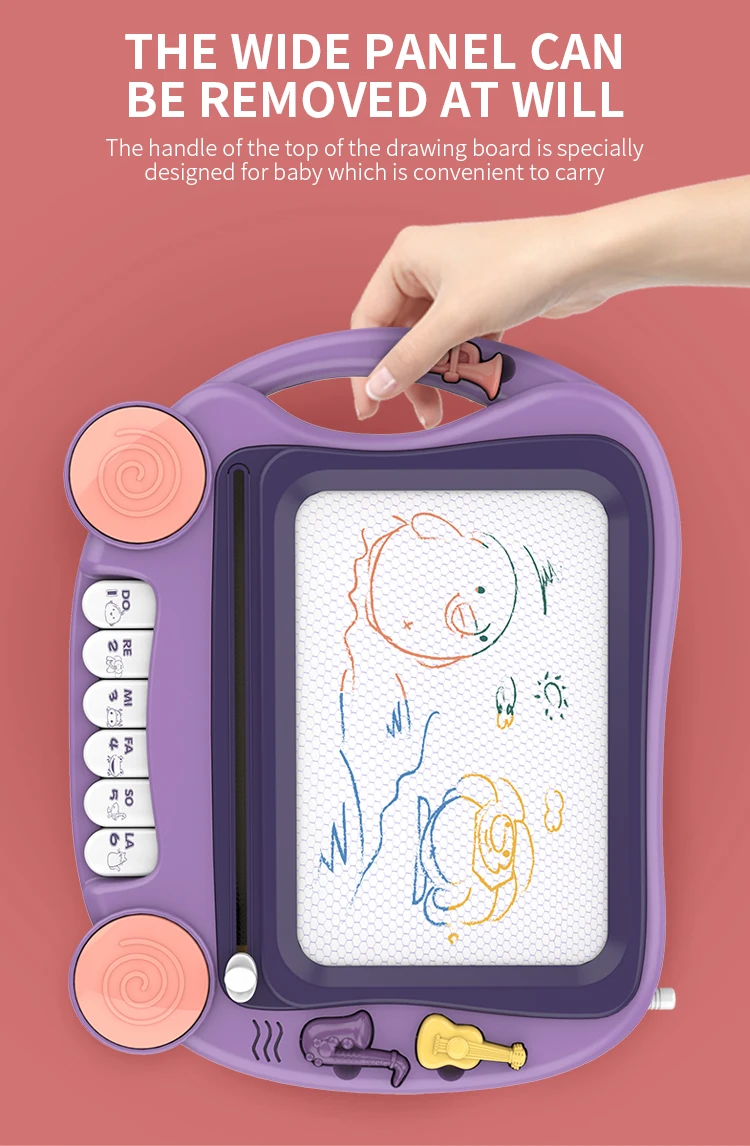 New Product Magnetic Musical Educational Gift For Kids Drawing Board With Color Piano