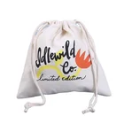 Bag Custom Logo Printed Shoe Dust Gift Cotton Canvas Drawstring Pouch Bag