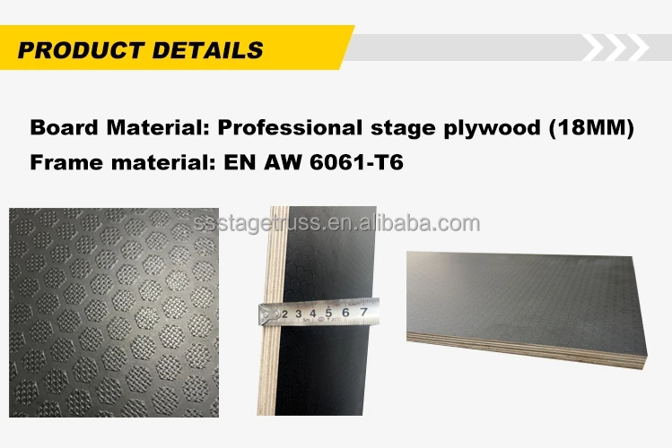 product aluminium  plywood portable movable party stage-7