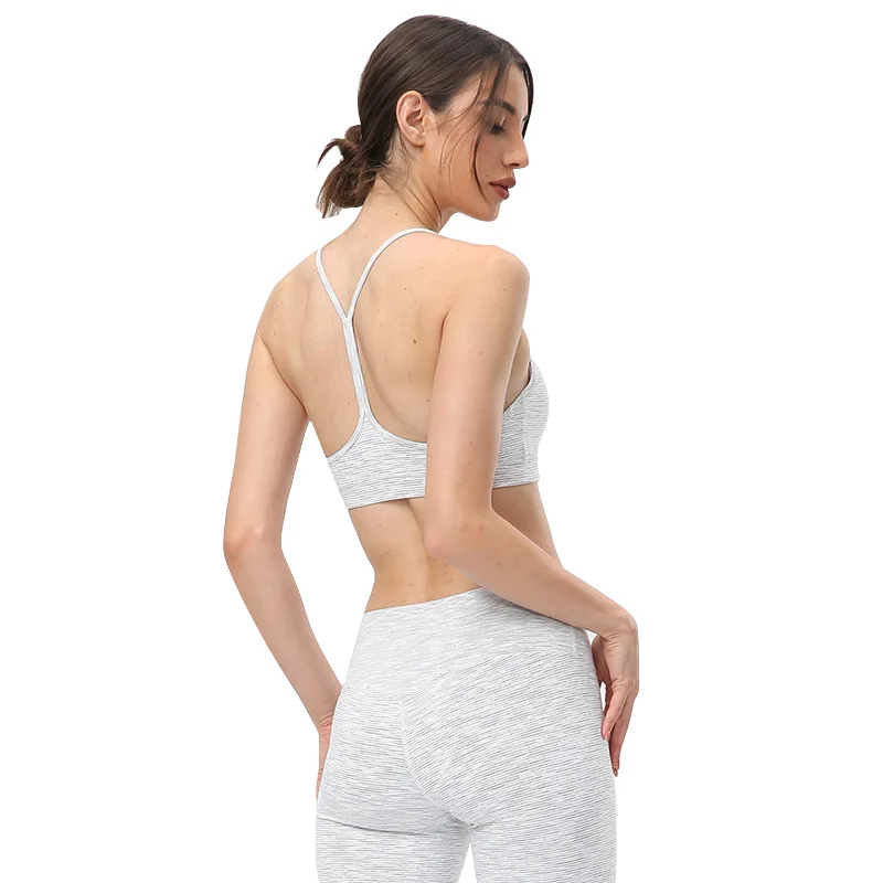 2023 New arrival Shock-proof women's one-piece Y back fitness top Yoga bra