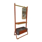 New Design Professional Brass Metallic Multifunctional Clothing Hanger Standing Coat Racks