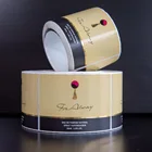 Silver High Quality Self Adhesive Packaging Printing Brand Logo Sticker Label Custom Shiny Silver