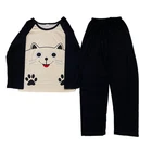 Women Sleep Set Wholesale Luxury Long Sleeve Oem Factory Custom Women Winter Pajamas Sleep Set Home Wear Women Sleepwear