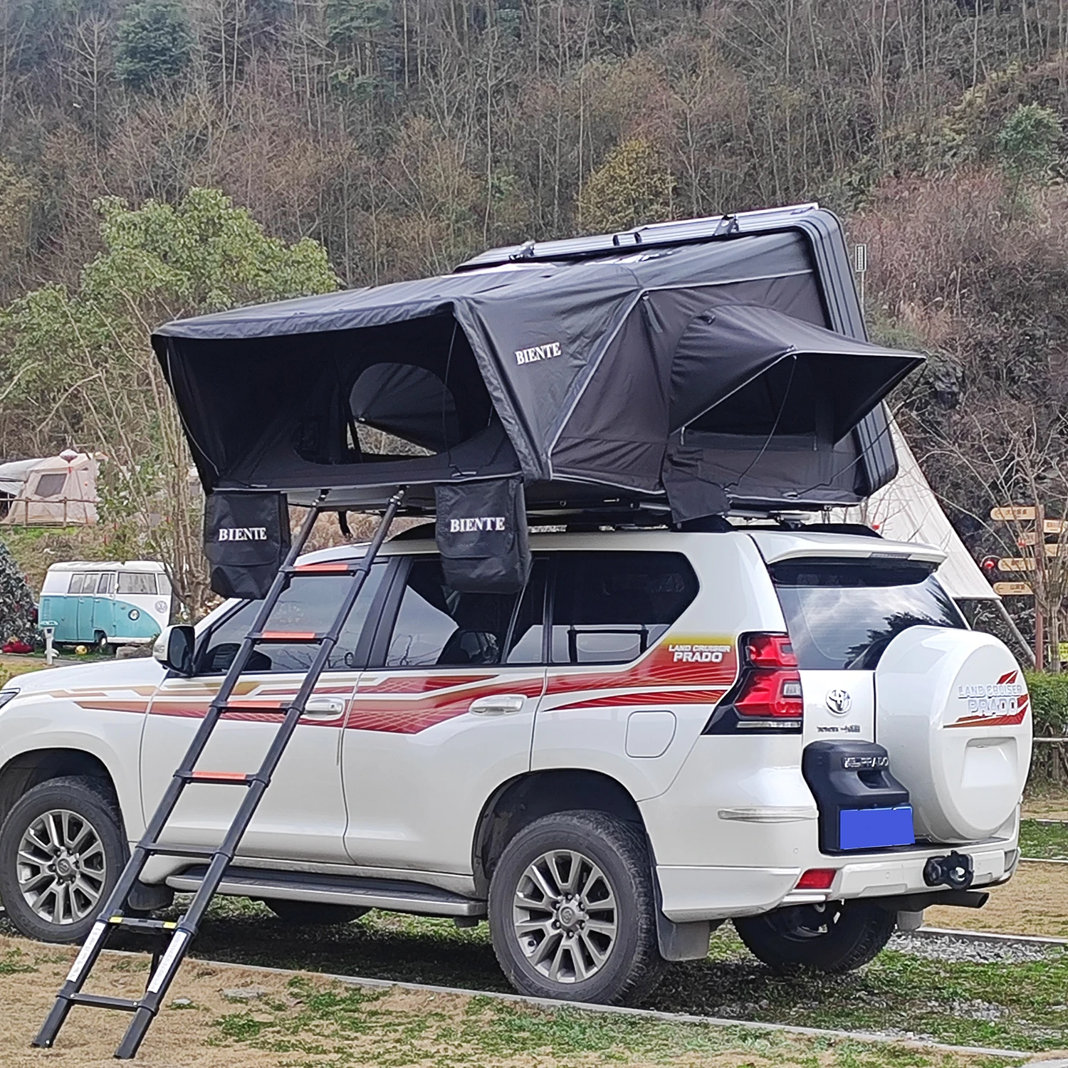 3-4 Person Quick Automatic Opening Waterproof 2000-3000 Mm Four-season Side Open Roof Top Tent for Jeep Gladiator