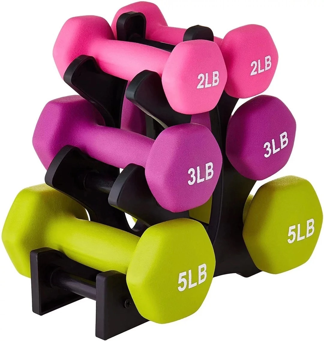 Fitness Muscle Training Gym Dumbbell Set Non Slip 1-5KG 1