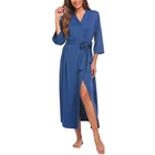 Gown Women Robe Lightweight Bamboo Bathrobe Soft Ladies Loungewear Womens Dressing Gown Long Robes