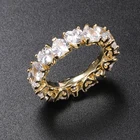Ring Gold Fashion 2021 Custom Ring Jewelry Plated Gold Baguette Ring