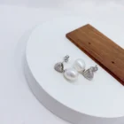 Pearl Earrings Earrings Luxury Vintage Pearl Earrings Fresh Water Pearl Drop Earrings With Zircon